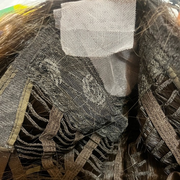 Women Brown Ombre Wig Lace top Synthetic Wig - Picture 4 of 5